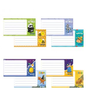 Ученически етикети Spree 4 на лист, Basic