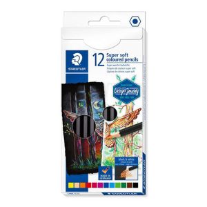 Цветни моливи Staedtler DJ Super Soft, 12 цвята