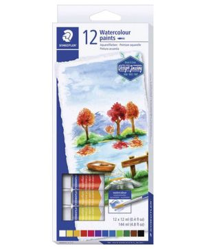 Акварелни бои Staedtler DJ, 12цвята х 12мл