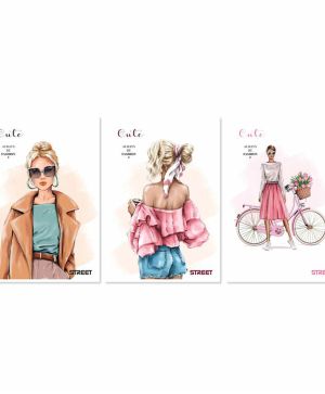 Тетрадка А4 Street Cute, широки редове, 60л