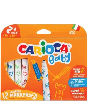 Маркери за рисуване Carioca Baby 12 цвята