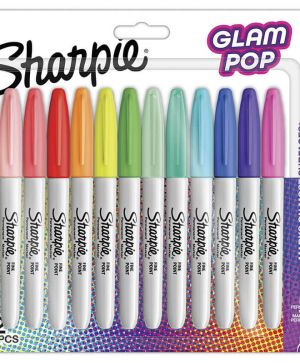 Комплект перманентни маркери Sharpie Glam Pop F 12 цвята, блистер
