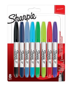 Комплект перманентни маркери Sharpie Twin Tip, 8 броя, блистер