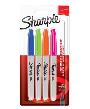 Комплект перманентни маркери Sharpie F, 4 цвята, забавни