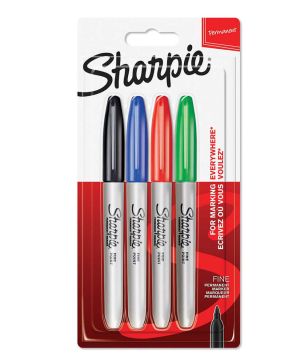 Комплект перманентни маркери Sharpie F, 4 цвята, блистер