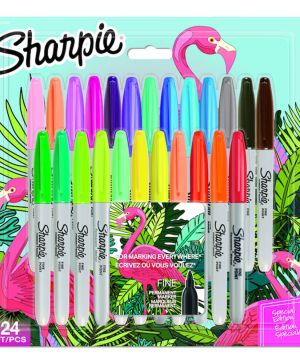 Комплект перманентни маркери Sharpie Flamingo, 24 броя, блистер
