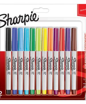 Комплект перманентни маркери Sharpie, UF,12 цвята, блистер