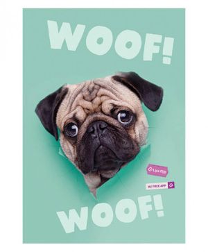 Тетрадка A4 Mar Mar мат/UV Woof, 40+2л, ред
