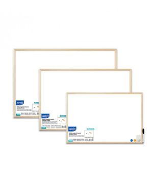 Магнитна бяла дъска с дървена рамка Spree 60x90см