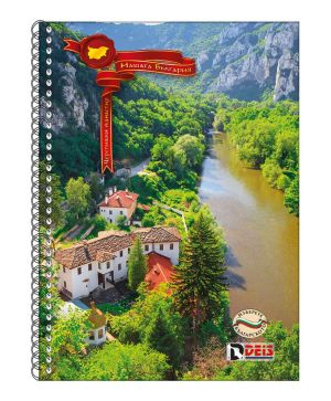 Тетрадка А4 Deis, 200л., редове, спирала, твърди кори, 5 теми