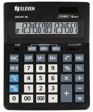 Калкулатор настолен Eleven CDB1601-BK, 16 разряден
