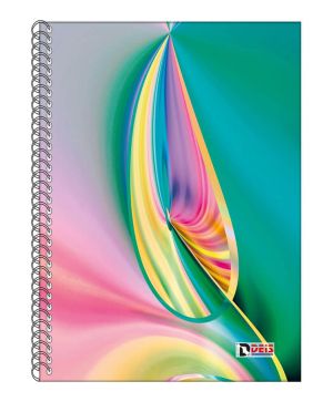 Тетрадка Deis А4,150л., редове, спирала, твърди корици, 4 теми 09432