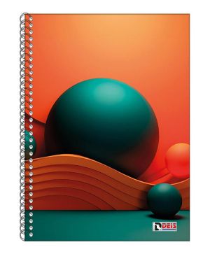 Тетрадка Deis А4,150л., редове, спирала, твърди корици, 4 теми 09432