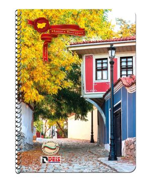 Тетрадка Deis В5, 80л, широки редове, спирала, 01635