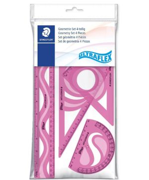 Геометричен комплект Staedtler 30см. огъваем,4 части