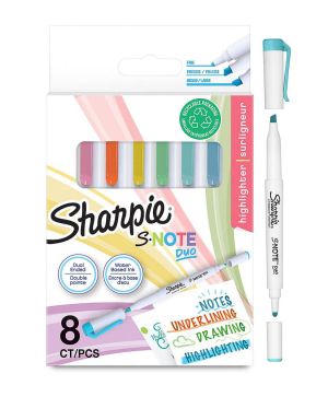 Маркери Sharpie S Note, двувърхи, 8 цвята