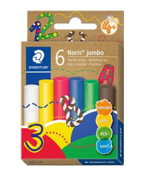 Пластилин Staedtler Noris Jumbo, 6 цвята, стандарт