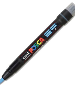 Перманентен маркер Uni Posca PCF-350, четка, на водна основа, 1-10 mm, Светлосин