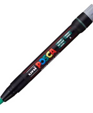 Перманентен маркер Uni Posca PCF-350, четка, на водна основа, 1-10 mm, Зелен