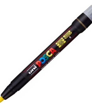 Перманентен маркер Uni Posca PCF-350, четка, на водна основа, 1-10 mm, Жълт