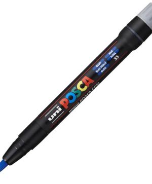 Перманентен маркер Uni Posca PCF-350, четка, на водна основа, 1-10 mm, Син