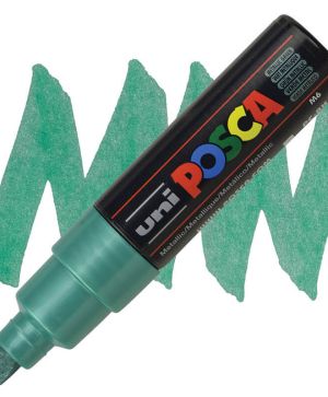 Перманентен маркер Uni Posca PC-8M на водна основа, 8 mm, Зелен металик