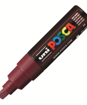 Перманентен маркер Uni Posca PC-8M на водна основа, 8 mm, Виненочервен