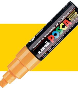 Перманентен маркер Uni Posca PC-8M на водна основа, 8 mm, Ярко жълт