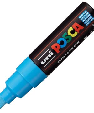 Перманентен маркер Uni Posca PC-8M на водна основа, 8 mm, Светлосин