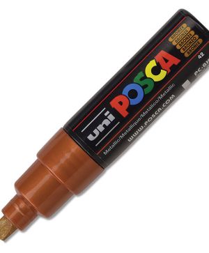 Перманентен маркер Uni Posca PC-8M на водна основа, 8 mm, Бронзов