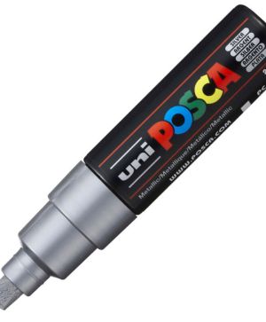 Перманентен маркер Uni Posca PC-8M на водна основа, 8 mm, Сребрист