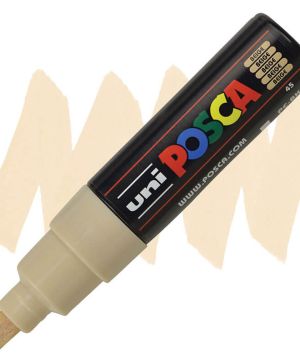 Перманентен маркер Uni Posca PC-8M на водна основа, 8 mm, Бежов