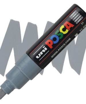 Перманентен маркер Uni Posca PC-8M на водна основа, 8 mm, Сив