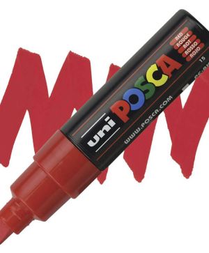 Перманентен маркер Uni Posca PC-8M на водна основа, 8 mm, Червен
