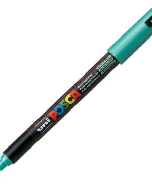 Перманентен маркер Uni Posca PC-1MR на водна основа, 0.7 mm, Зелен металик