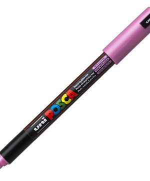 Перманентен маркер Uni Posca PC-1MR на водна основа, 0.7 mm, Розов металик