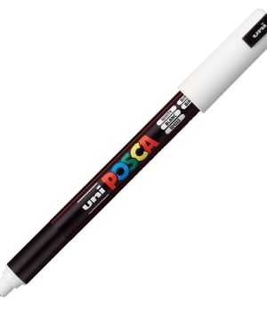 Перманентен маркер Uni Posca PC-1MR на водна основа, 0.7 mm, Бял