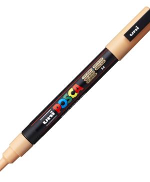 Перманентен маркер Uni Posca PC-3M на водна основа, 0.9-1.3 mm, Светлооранжев
