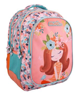 Раница Must Girl Flower 4 ципа, 45x34x31см