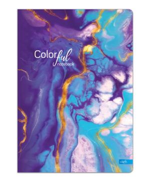 Тетрадка A4 Lastva Colorful твърди корици ред 96л