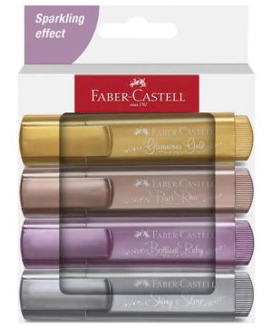 Текст маркери Faber Castell Sparkling effect 4 броя