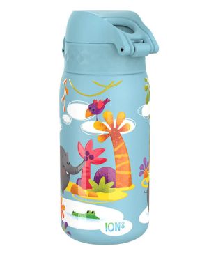Бутилка за вода ION8 Print, метална 400ml Safari
