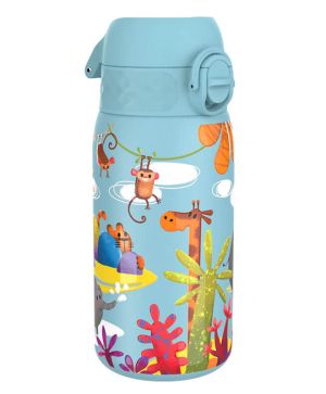 Бутилка за вода ION8 Print, метална 400ml Safari