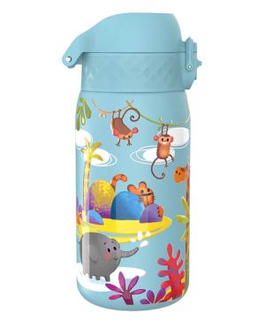 Бутилка за вода ION8 Print, метална 400ml Safari
