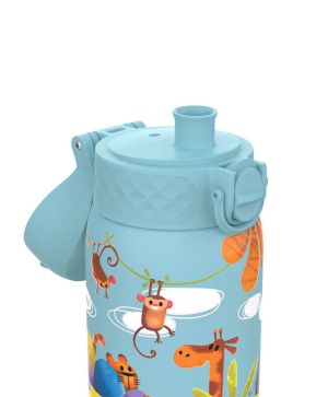 Бутилка за вода ION8 Print, метална 400ml Safari
