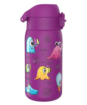 Бутилка за вода ION8 Print, метална 400ml Aliens