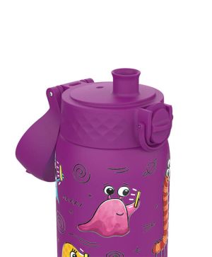 Бутилка за вода ION8 Print, метална 400ml Aliens