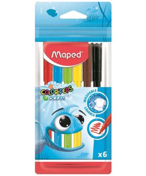 Флумастери Maped Ocean 6 цвята