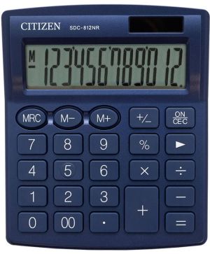 Калкулатор настолен Citizen SDC-812NR, 12 разряден Син