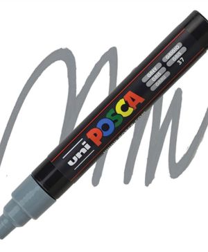 Перманентен маркер Uni Posca PC-5M на водна основа, 1.8-2.5 mm, Сив